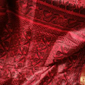 A Beautiful Tomato Red Saree