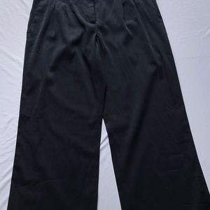 Black High Waist Flared Pant For Women