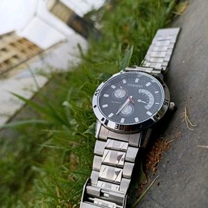 Unused Premium Silver Anolog Watch For Man