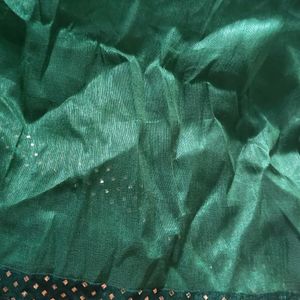 Dark Green Saree