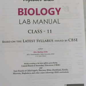 New Biology Lab Manual Class 11 | Latest Syllabus