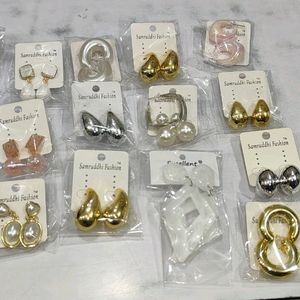 Golden Korean Stylish Fashion Earrings