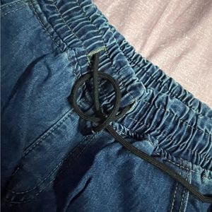 Denim Pants With Elastic