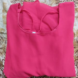 Dark Pink Georgette Kurti