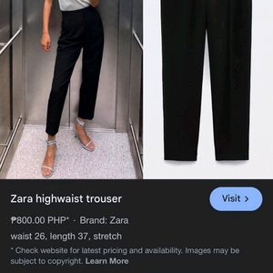 Zara High Waisted Pleated Pants