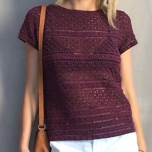 Purple Short Sleeve Top