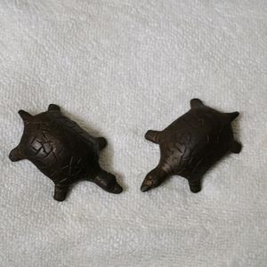 Lucky Tortoise Pair Brass metal