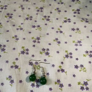 Pinteresty Dark Green Drop Earrings