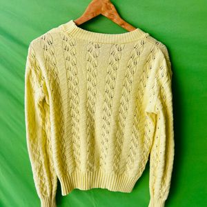 Light Yellow Wool Sweater