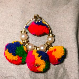 Western Colourful Earing Set Of Two Pairs