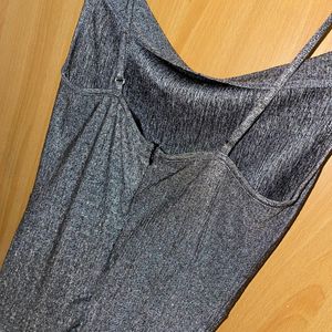 Shein Silver Shimmery Bodycon Slip Dress