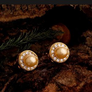 Faux Pearl Stud Earrings