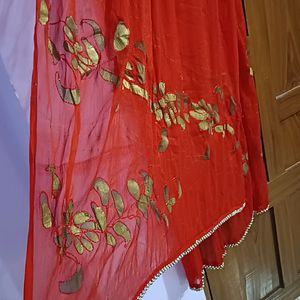 Red And Black Dupatta Combo