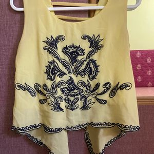 Yellow Backless Top