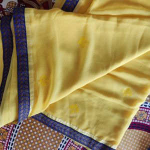 Bollywood Inspired Bright Yellow Saree With Blouse