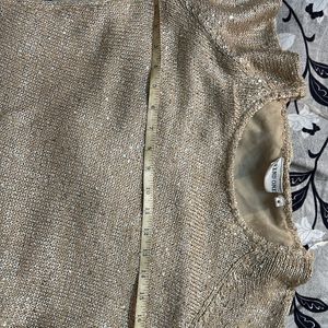 Glitter Gold Sequins Sweater Blouse