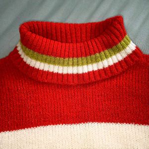 Red Sweater Striped