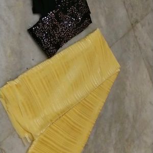 New Yellow Saree With Blouse