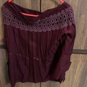 Style Quotient Maroon Top