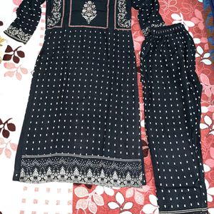 black kurta set