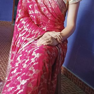 Red Banarasi Saree