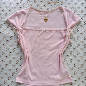 Urbanic Pinteresty Coquette Cottagecore Pink Top