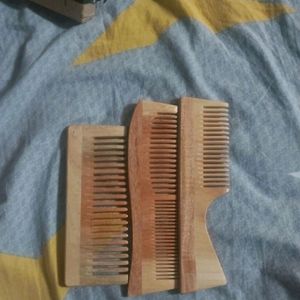 WOODEN COMB 3 PIECE SET