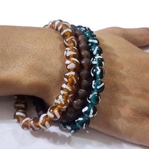 3pcs set handmade glass beads bracelets