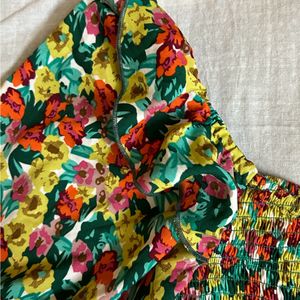 Berrylush Smocked Floral Top