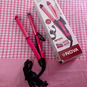 Nova 2 In 1 Straightner And Curling Iron