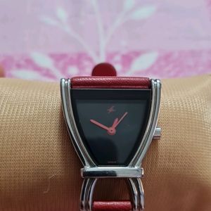 Fastrack Wrist Watch With Red Strap