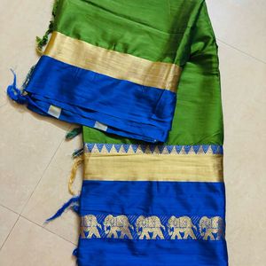 beautiful elephant print saree