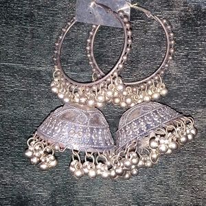 silver earrings