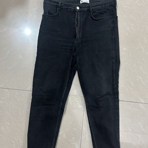 High Waist Stretchable Black Jeans