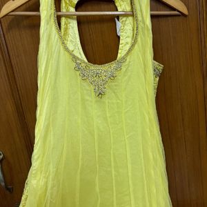 2pc Suit Set | Yellow Heavy Work KurtaPant