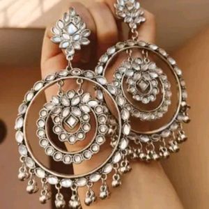 Pretty Mirror Combo Jhumkas