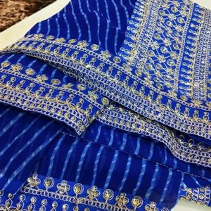 Beautiful Blue Festive Look Saree 🥳🥳🥳