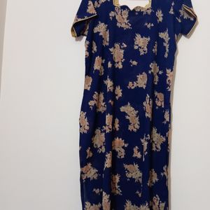 Blue Printed Salwaar suit