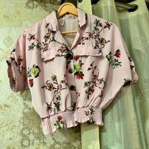 Brand New Beautiful Pink Floral Flawless Blousetop