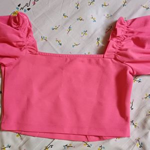 Pink Corset Crop Top