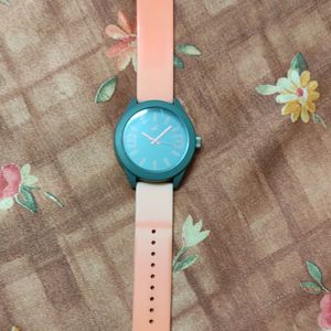 Fastrack Watch (Orange Strap With Ash Dial)