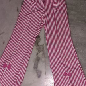 Pink Stripped Bow Pants🎀🎀