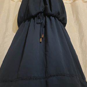 NAVY BLUE  SLEEVELESS DRESS