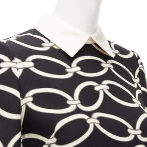 VALENTINO print virgin wool silk shift dress