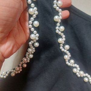 Black Pearl Detail Tank Top(M)