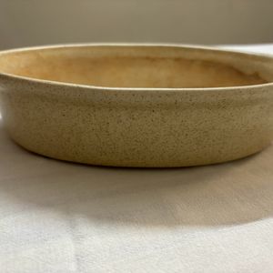 Yellow Oval Shape Ceramic Pot