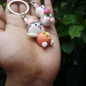 🌸Kawaii Aesthetic Clay Charm Keychain🌸