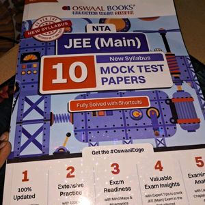 Oswaal NTA JEE (Main) 10 Mock Test Papers Book.