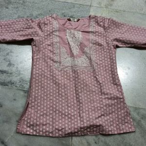 Light Pink Short Kurty Good Condition