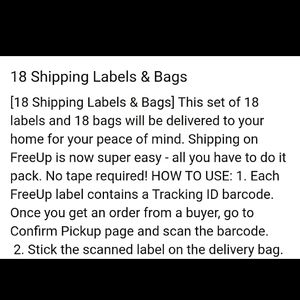 18 Shipping Label's And Bag's